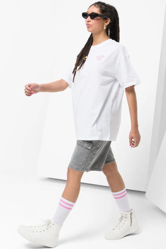Oversized Short Sleeve T-Shirt White sold by Ackermas product image thumbnail 2