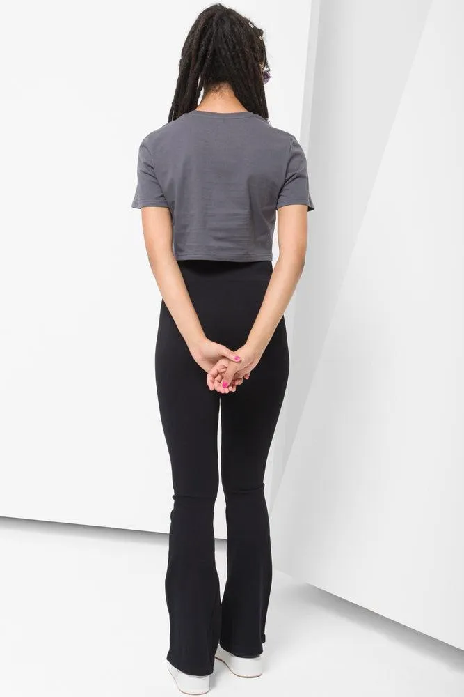 Short Sleeve Cropped T-Shirt Grey sold by Ackermas product image thumbnail 3