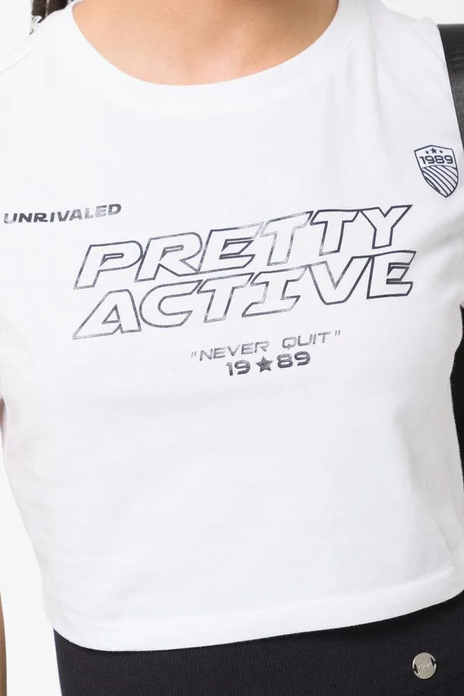 Cropped Short Sleeve T-Shirt White sold by Ackermas product image thumbnail 4