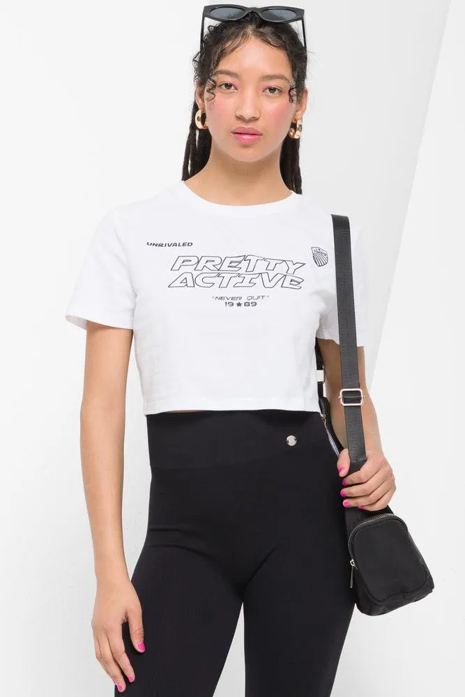 Cropped Short Sleeve T-Shirt White sold by Ackermas