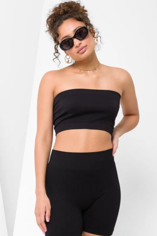 Seamless Tube Top Black sold by Ackermas