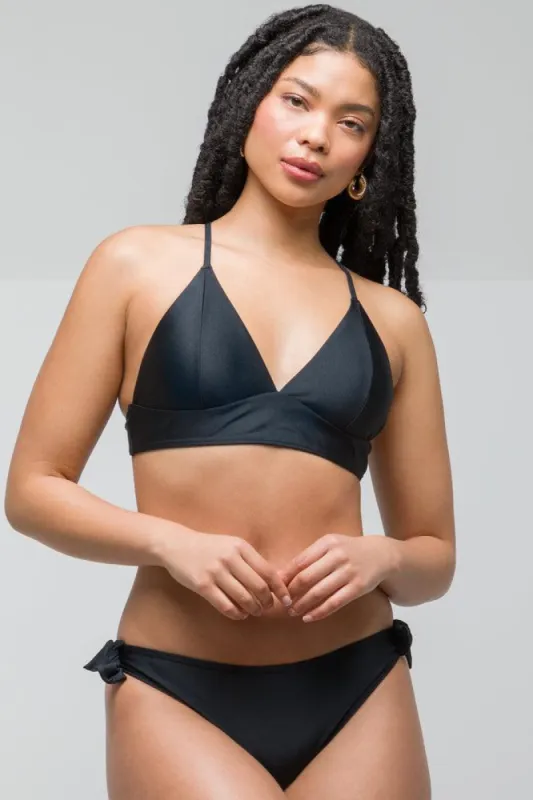 Bikini Bottom With Self Tie Black sold by Ackermas