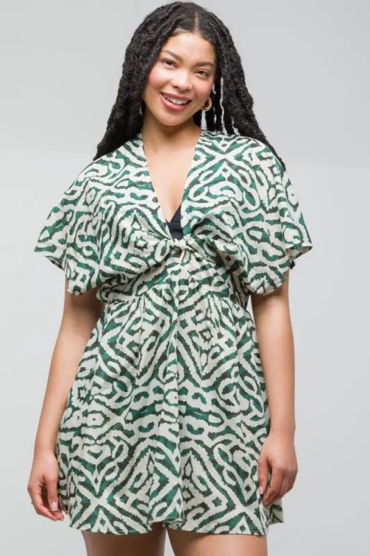 Kaftan Green & White sold by Ackermas