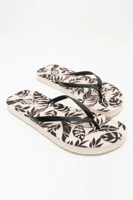 Leaf Flip Flop Black sold by Ackermas