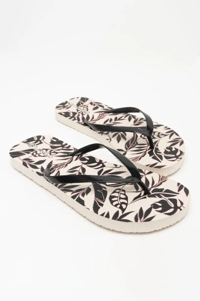 Leaf Flip Flop Black sold by Ackermas