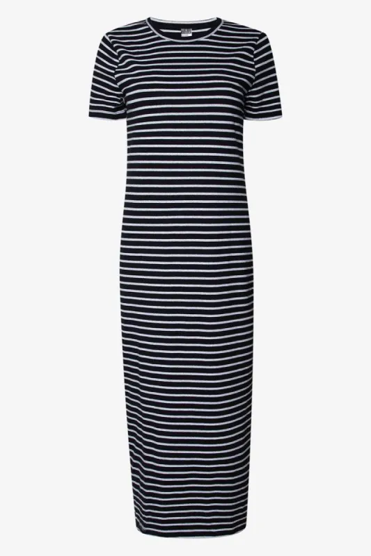 Stripe T-Shirt Dress Black sold by Ackermas
