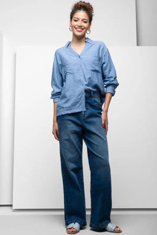 Long Sleeve Shirt Blue sold by Ackermas