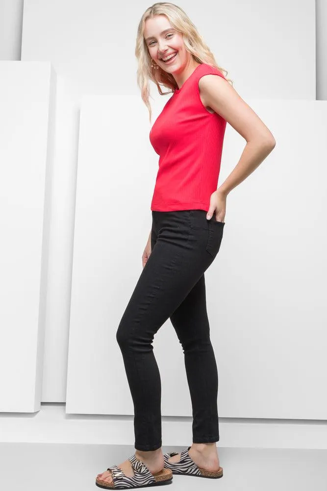 Sleeveless Rib Top Red sold by Ackermas product image thumbnail 2
