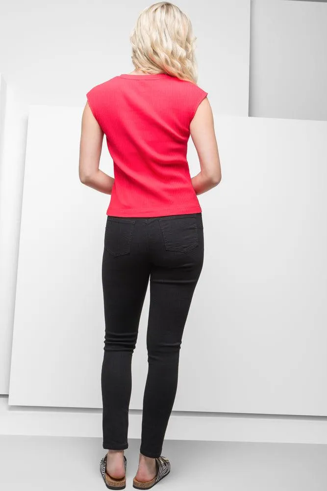 Sleeveless Rib Top Red sold by Ackermas product image thumbnail 3