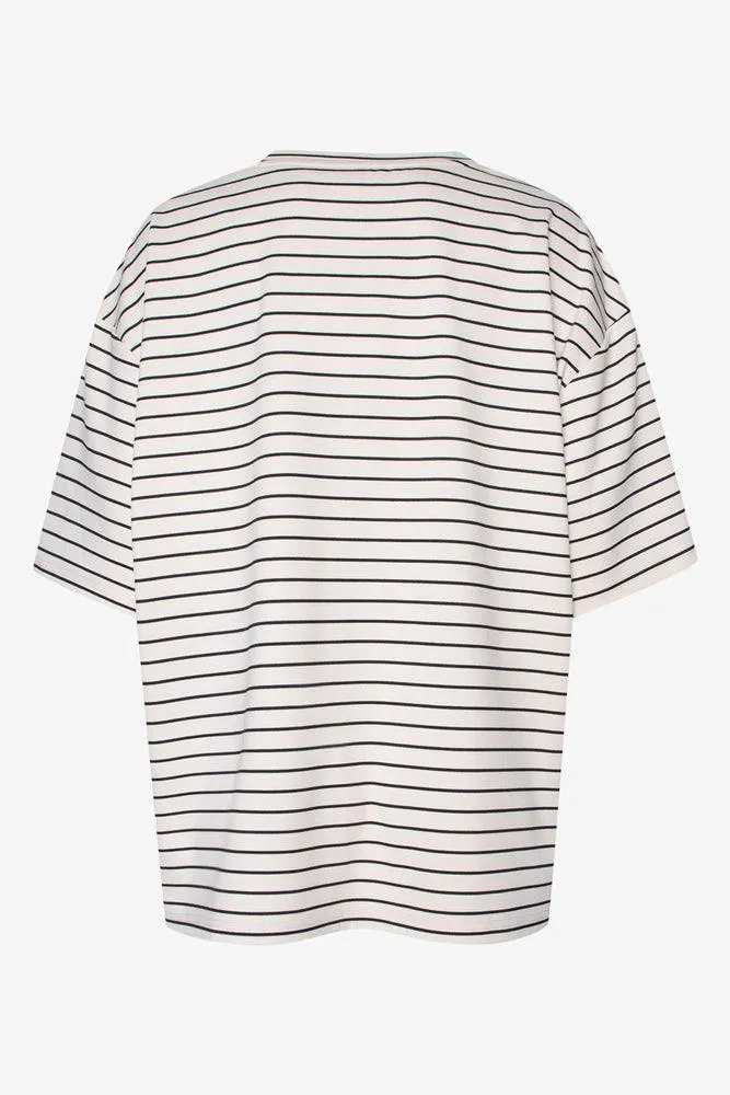Striped Oversized T-Shirt Natural sold by Ackermas product image thumbnail 2