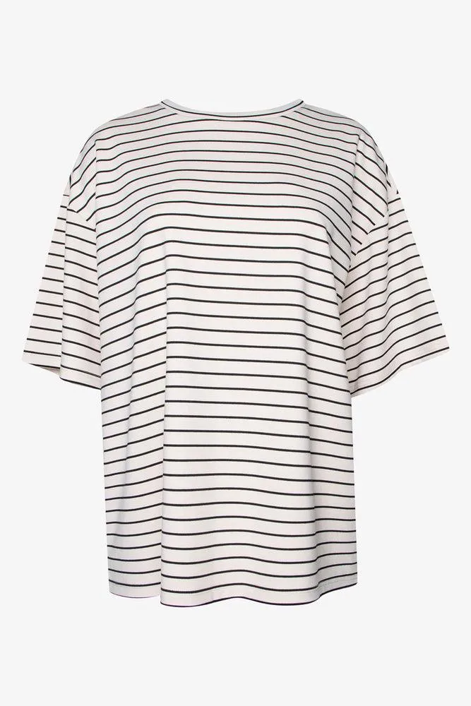 Striped Oversized T-Shirt Natural sold by Ackermas