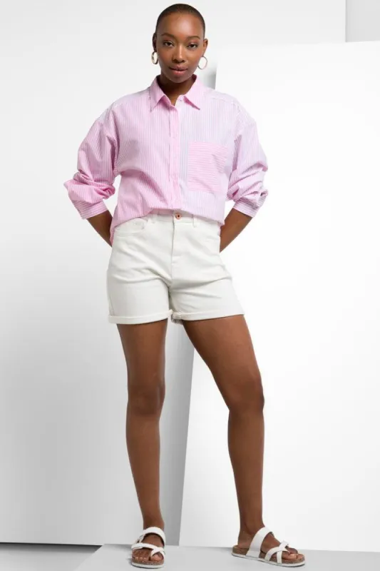 Denim Shorts White sold by Ackermas
