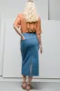 Utility Denim Skirt Mid Blue sold by Ackermas