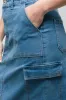 Utility Denim Skirt Mid Blue sold by Ackermas