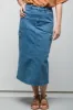 Utility Denim Skirt Mid Blue sold by Ackermas