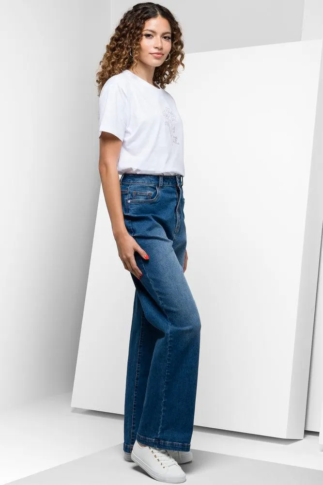 Floral Short Sleeve T-Shirt White sold by Ackermas product image thumbnail 2