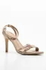 Buckle Detail Heeled Sandal Natural sold by Ackermas