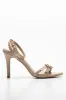 Buckle Detail Heeled Sandal Natural sold by Ackermas