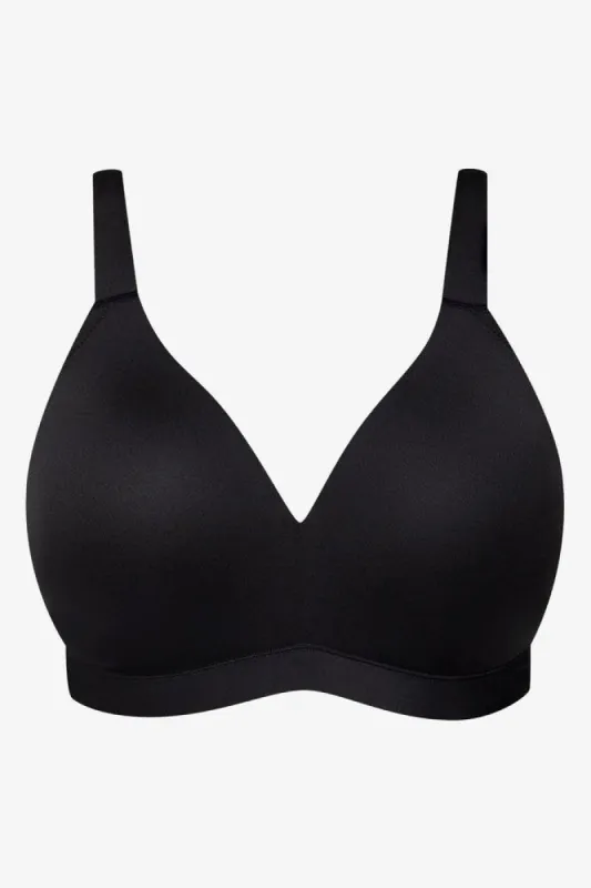 Plus Size Padded Wire Free Bra Black sold by Ackermas