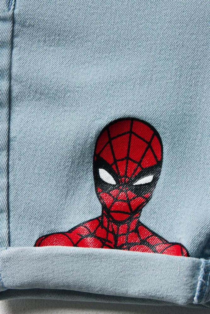 Spider-Man Denim Dungaree Light Blue sold by Ackermas product image thumbnail 2