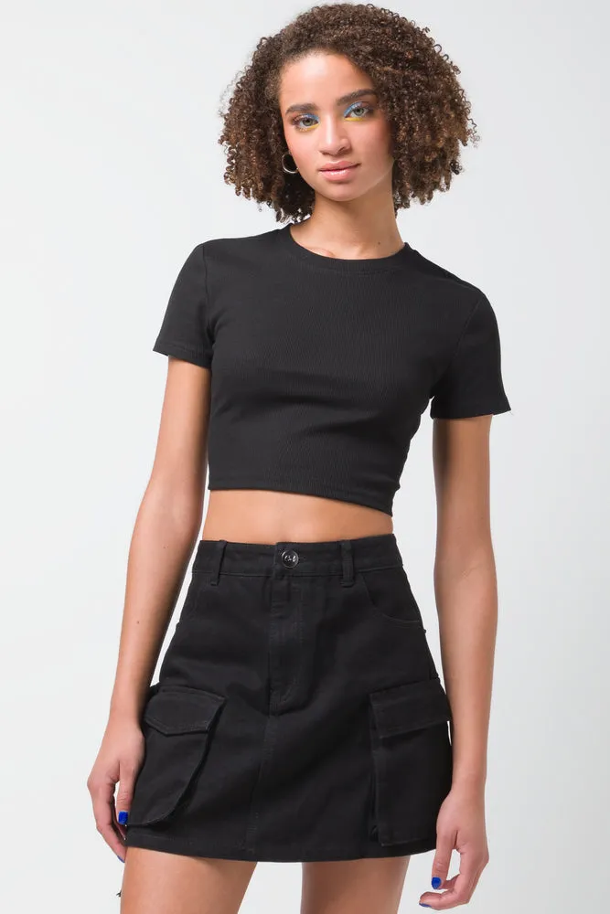 Back Tie Up Detail T-shirt Black sold by Ackermas