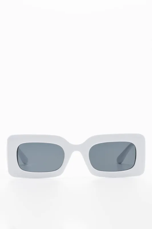 Rectangular Sunglasses White sold by Ackermas