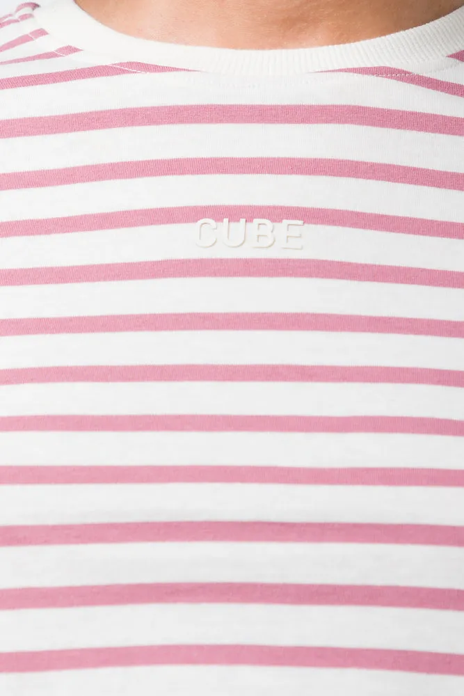 Stripe Cropped Top Mid Pink sold by Ackermas product image thumbnail 4