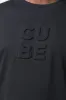 Embossed Cube Slogan T-shirt Black sold by Ackermas