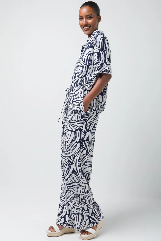 Viscose Resort Shirt Navy Print sold by Ackermas product image thumbnail 2