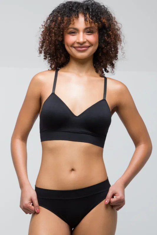 2 Pack Seam free Bralette Warm Black & Taupe sold by Ackermas