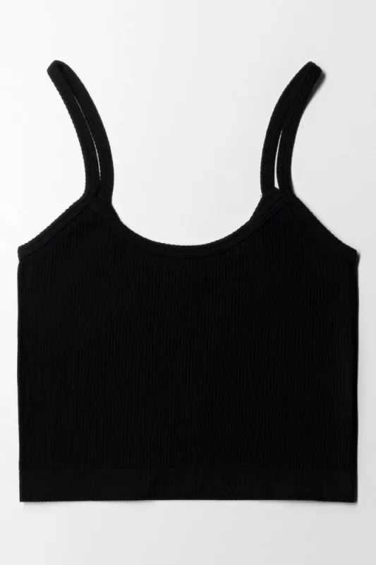 Seamless Crop Vest Black sold by Ackermas