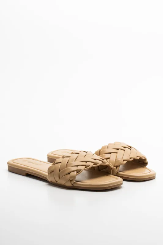 Braided Mule Sandal Natural sold by Ackermas