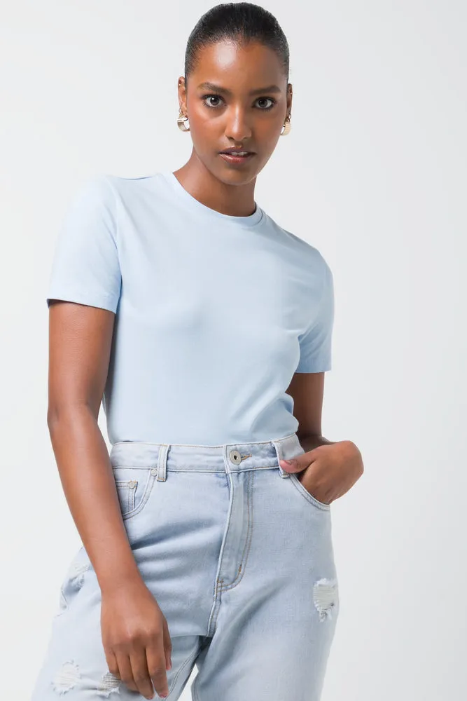 Short Sleeve T-Shirt Light Blue sold by Ackermas