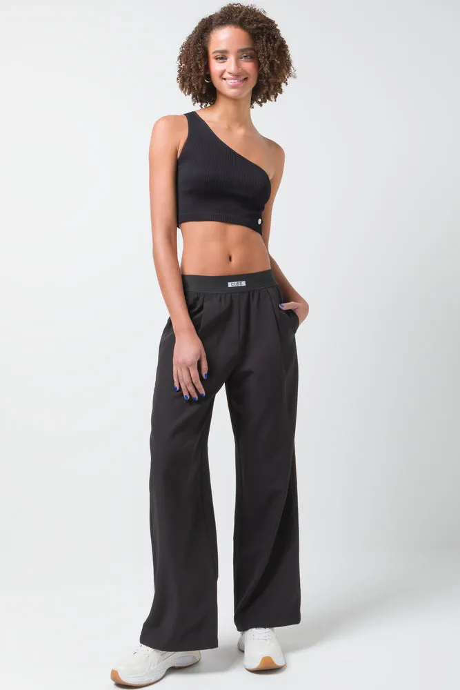 Wide Leg Elasticated Pants Black sold by Ackermas