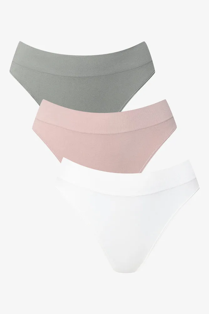 3 Pack Seam-free Thongs Green, Pink And White sold by Ackermas