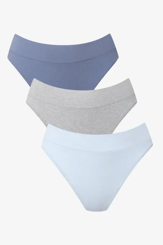 3 Pack Brazilian Panties Blue And Grey sold by Ackermas