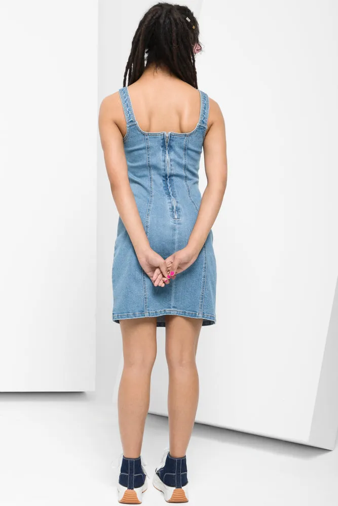 Bodycon Denim Dress Blue sold by Ackermas product image thumbnail 3