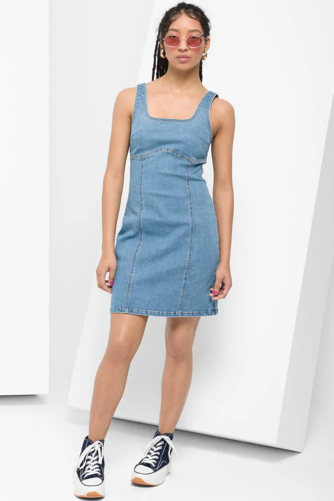 Bodycon Denim Dress Blue sold by Ackermas