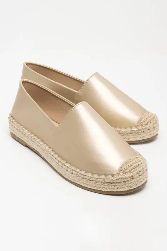 Espadrille Shoe Gold sold by Ackermas