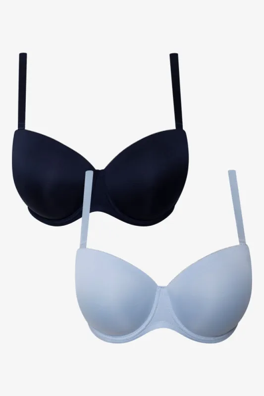 Plus Size 2 Pack Multiway Bras Blue sold by Ackermas