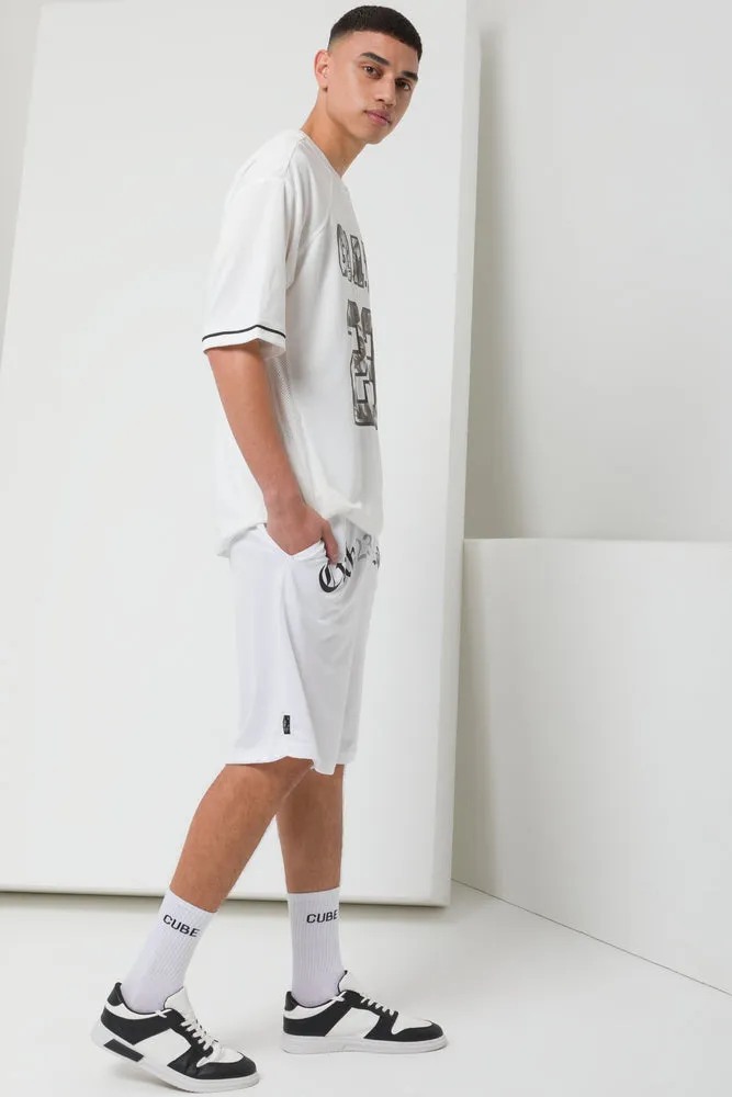Basketball Short White sold by Ackermas product image thumbnail 3