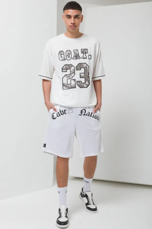 Basketball Short White sold by Ackermas
