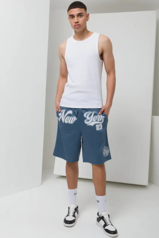 New York Basketball Short Blue sold by Ackermas