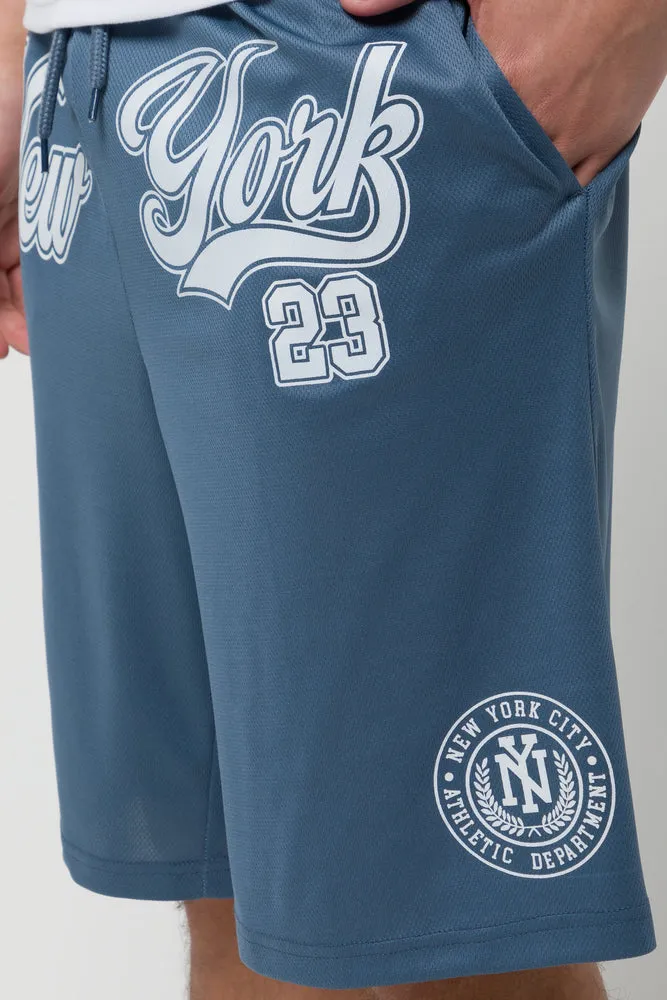 New York Basketball Short Blue sold by Ackermas product image thumbnail 5