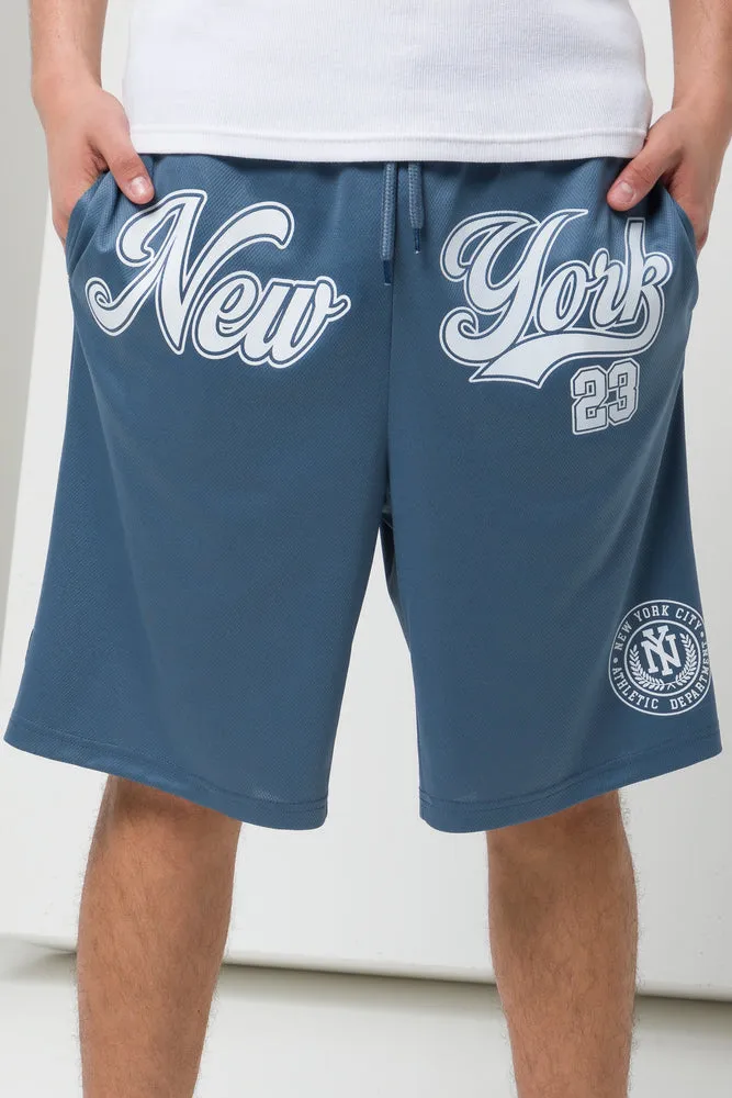 New York Basketball Short Blue sold by Ackermas product image thumbnail 2