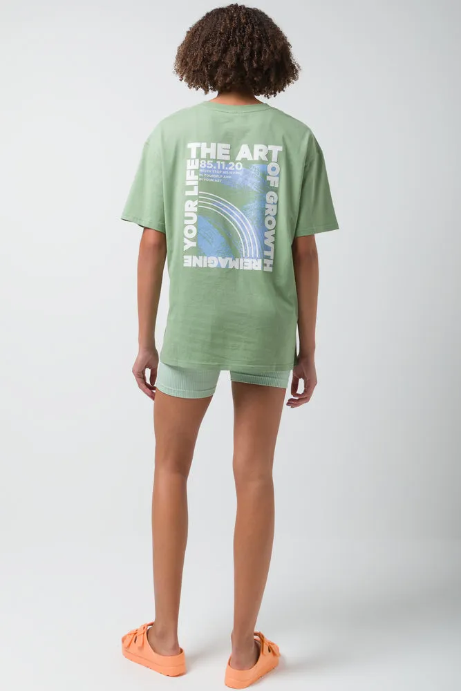 Oversized T-Shirt Green sold by Ackermas product image thumbnail 3