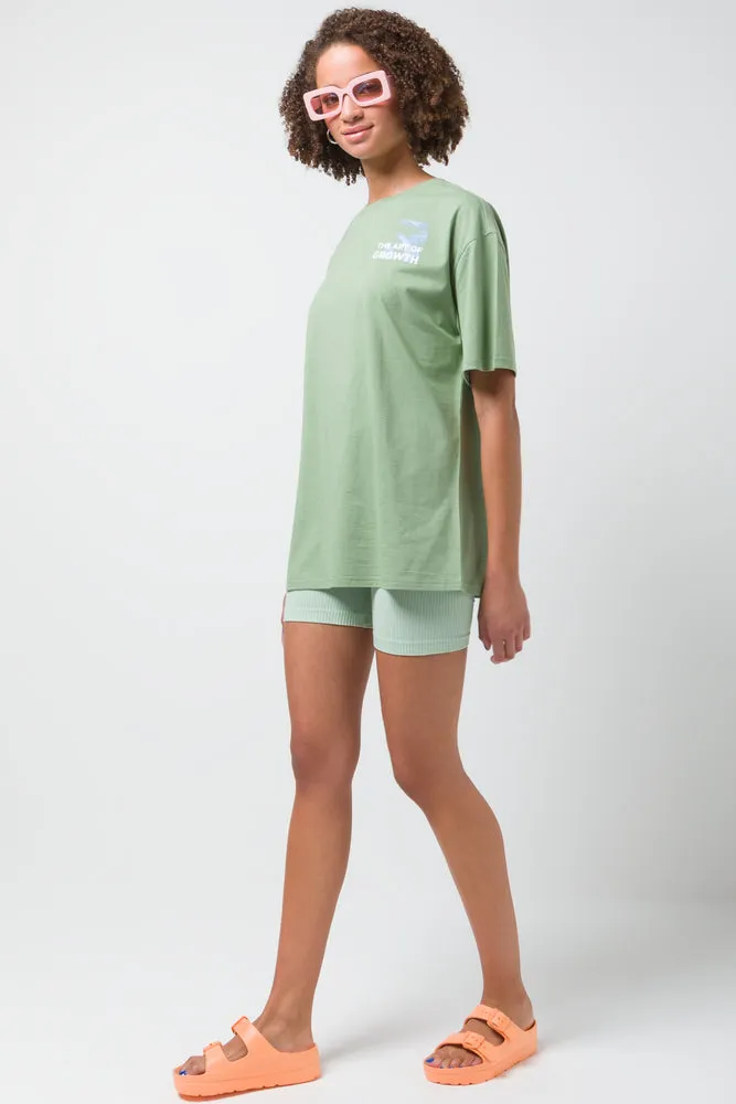 Oversized T-Shirt Green sold by Ackermas product image thumbnail 2