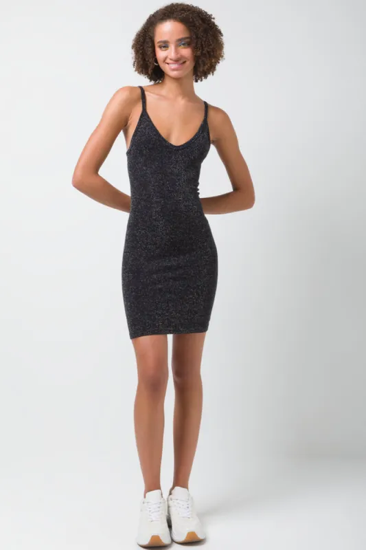 Shimmer Bodycon Dress Black sold by Ackermas