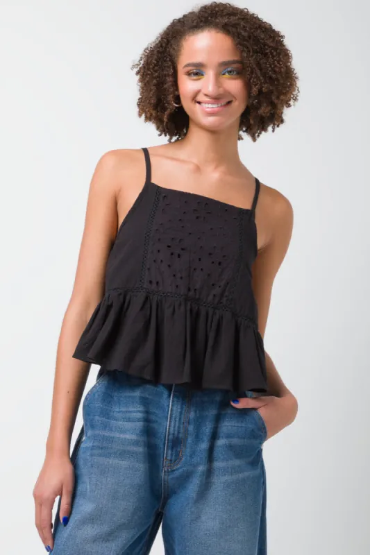 Anglaise Cami Black sold by Ackermas