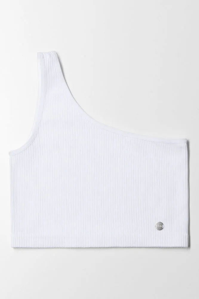 Seamless Asymmetrical Top White sold by Ackermas